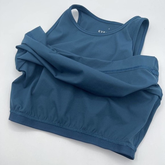 Everlane Womens Perform Tank Top Shirt‎ Blue Sleeveless Crew Neck Sports Bra S - Picture 5 of 5